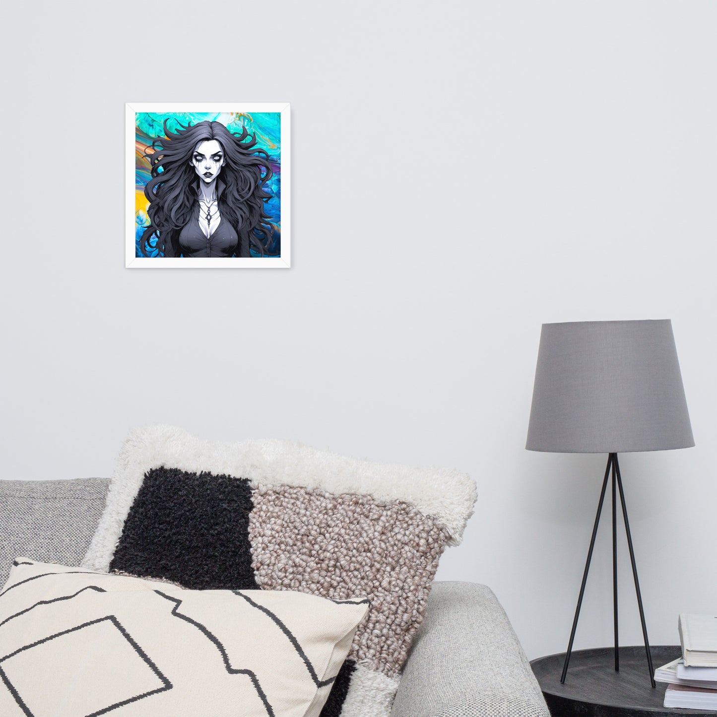 BW Marble V28 Framed Poster