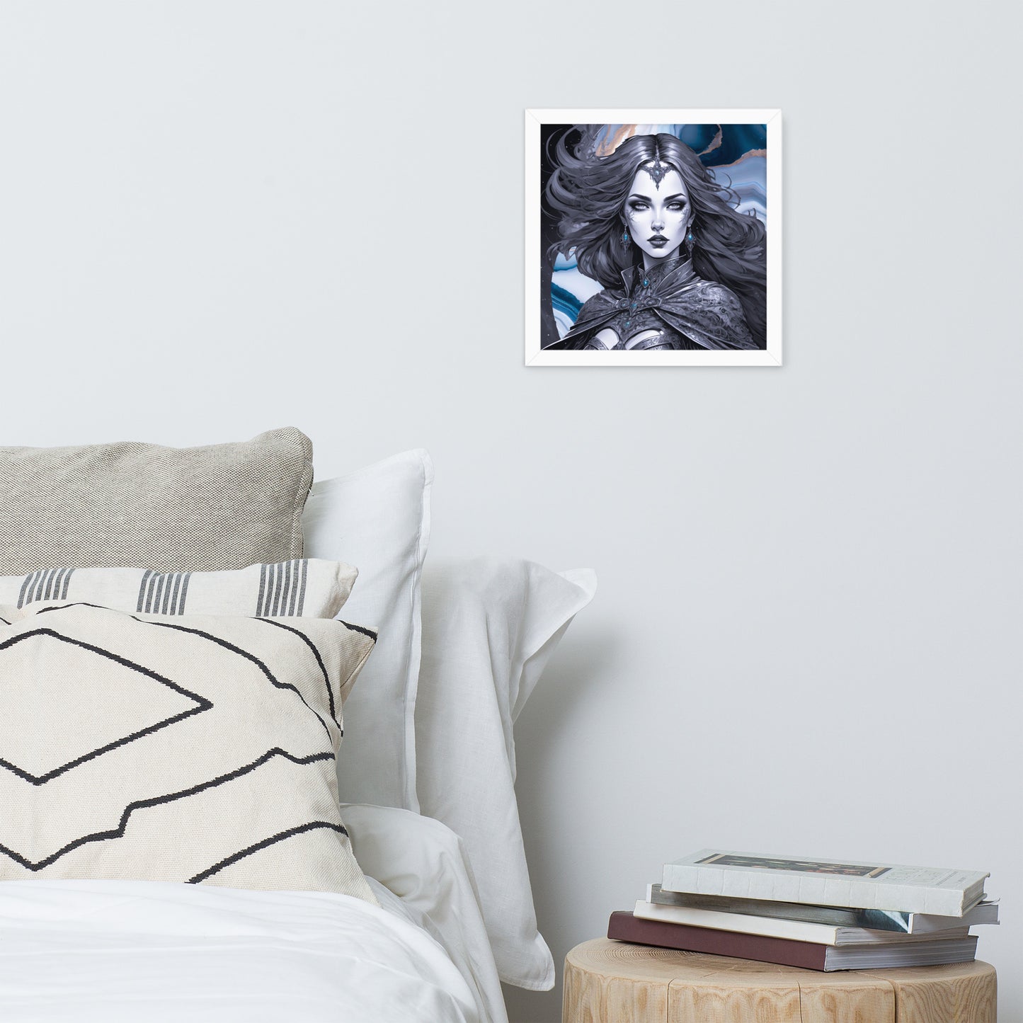 BW Marble V13 Framed Poster