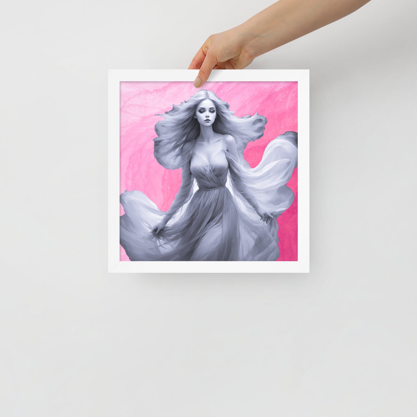 BW Marble V8 Framed Poster