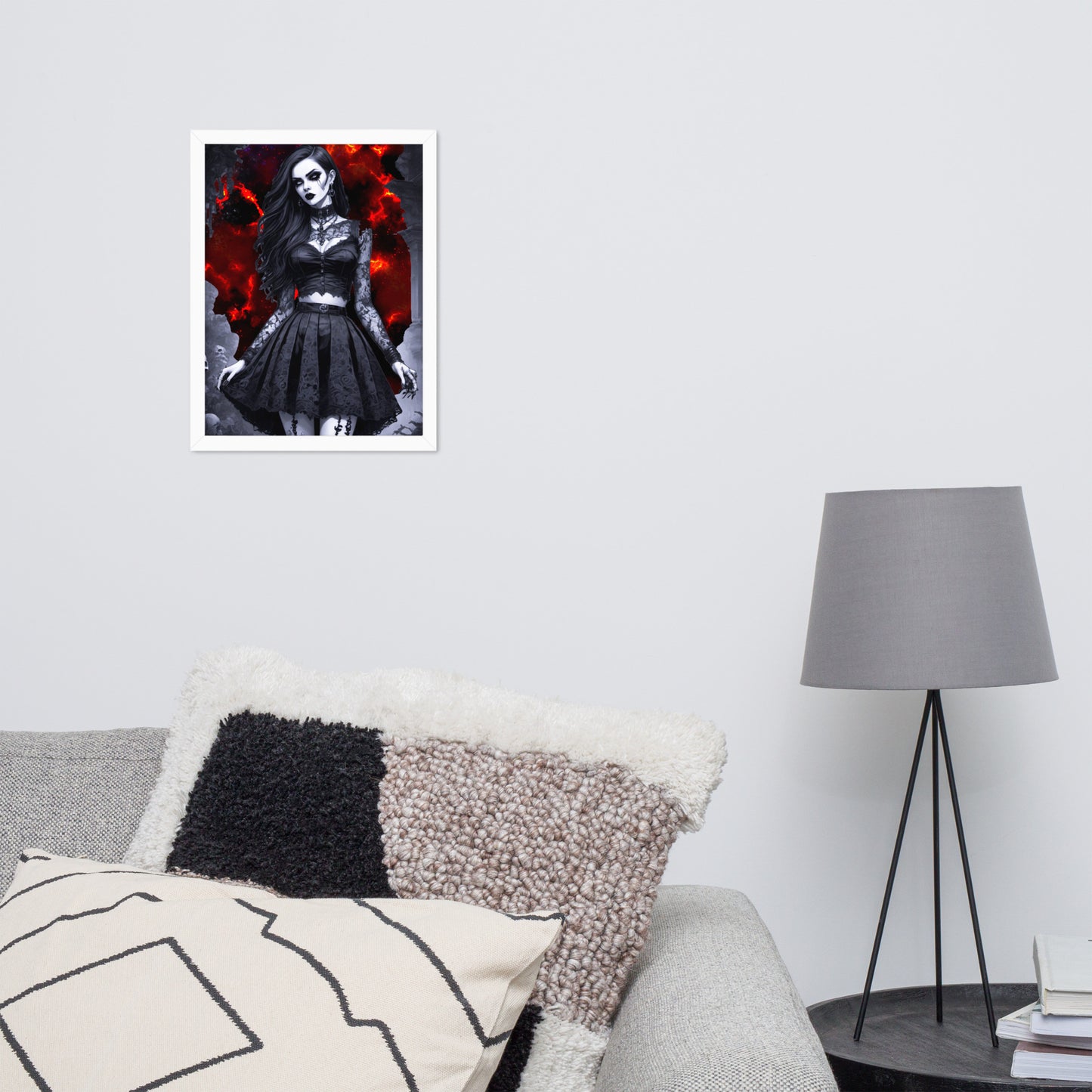 BW Marble V16 Framed Poster