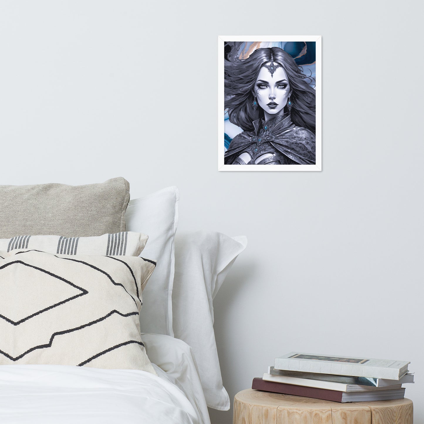 BW Marble V13 Framed Poster
