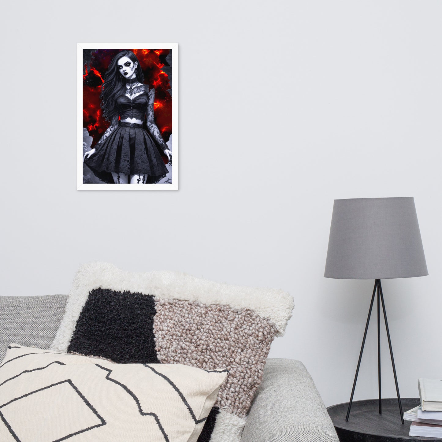 BW Marble V16 Framed Poster