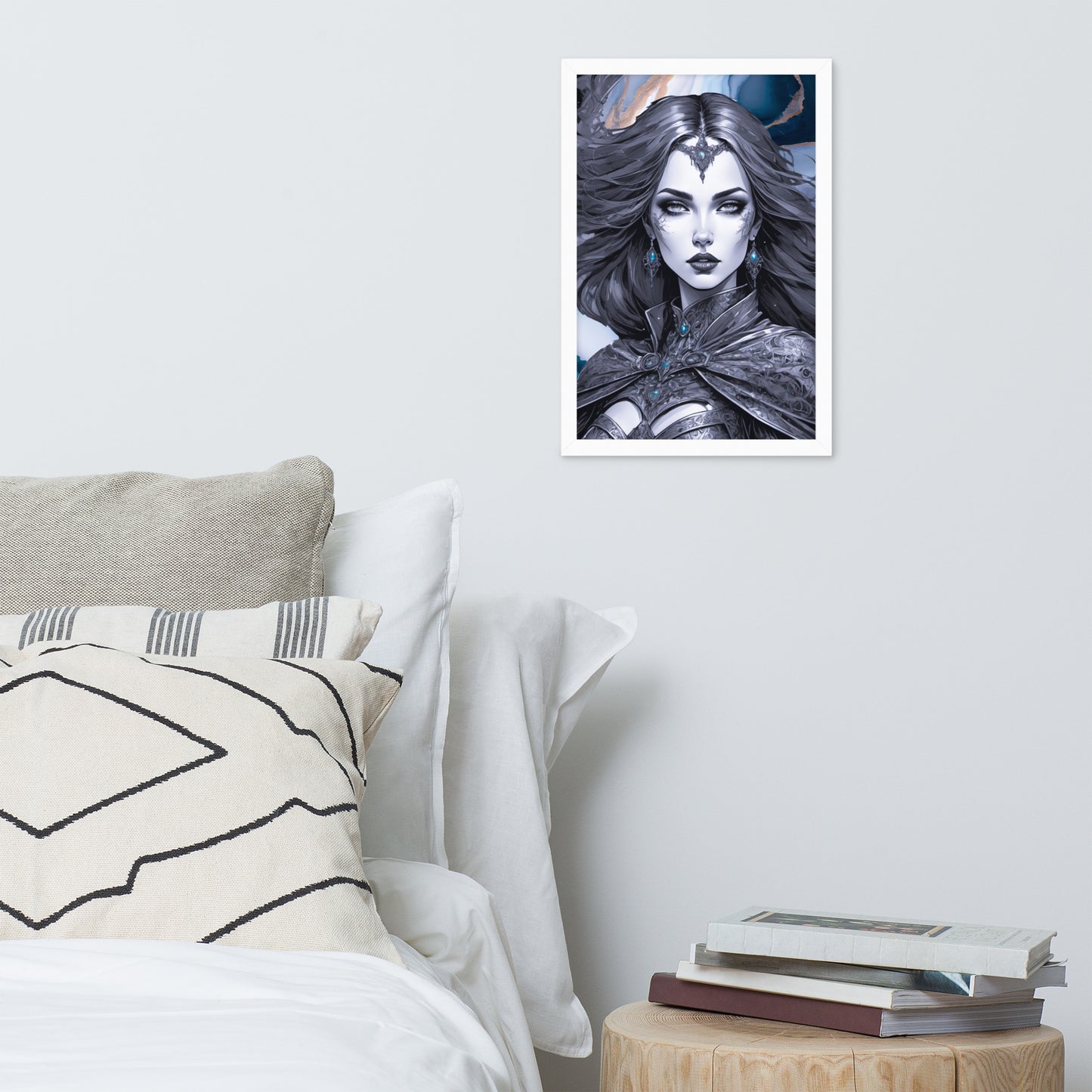 BW Marble V13 Framed Poster