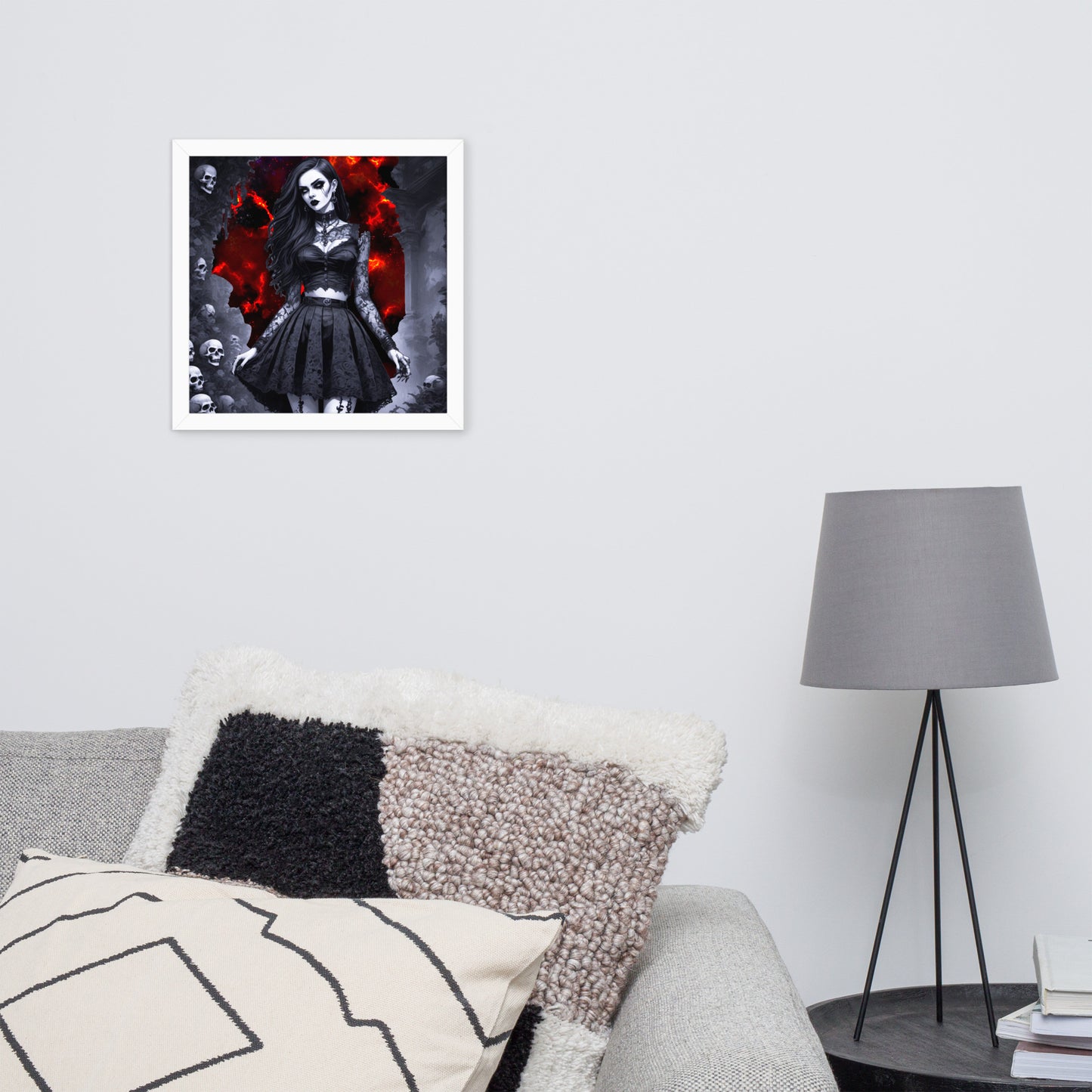 BW Marble V16 Framed Poster