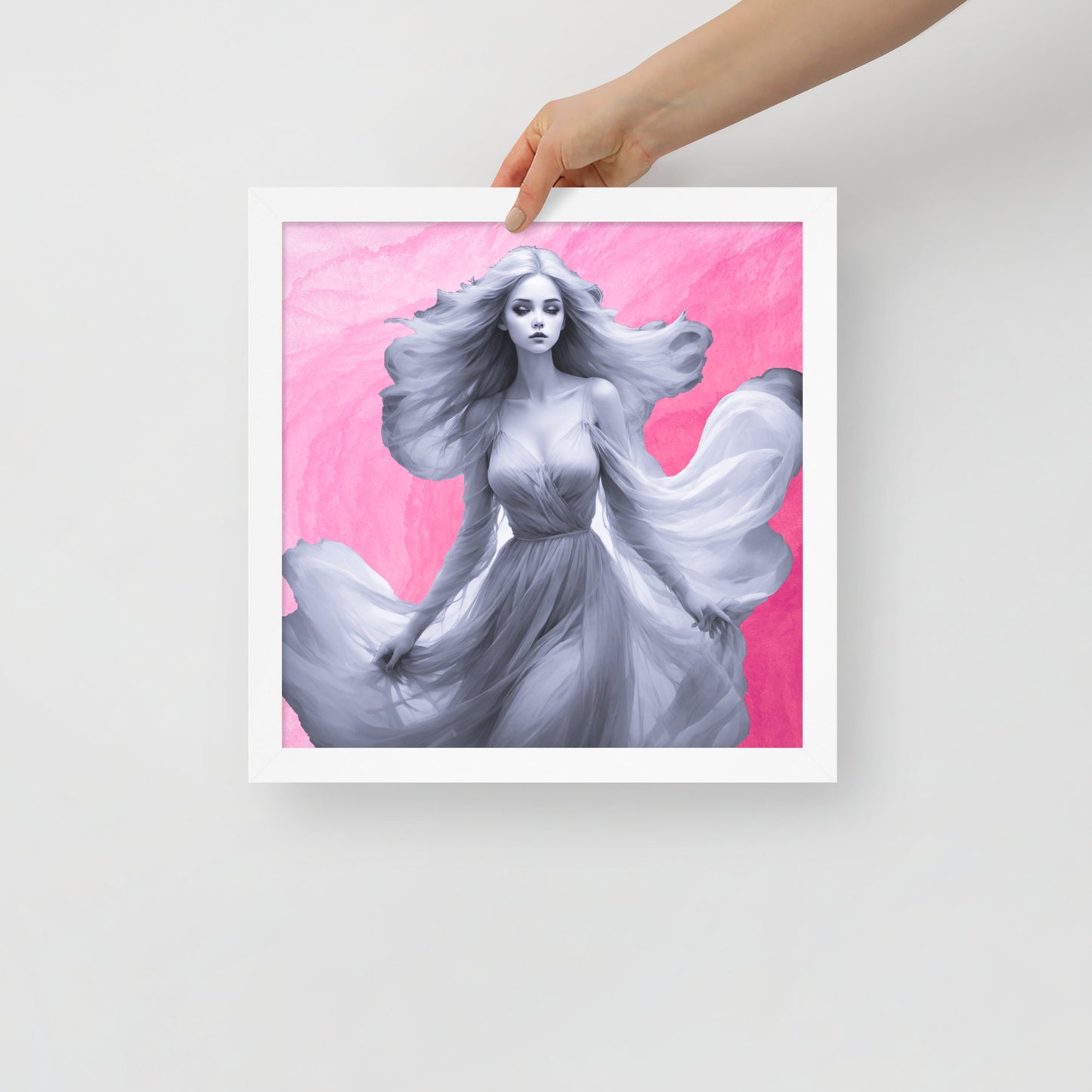BW Marble V8 Framed Poster