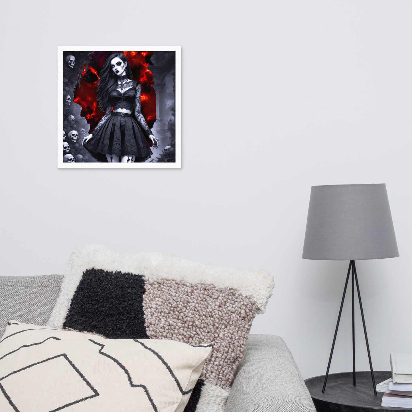 BW Marble V16 Framed Poster