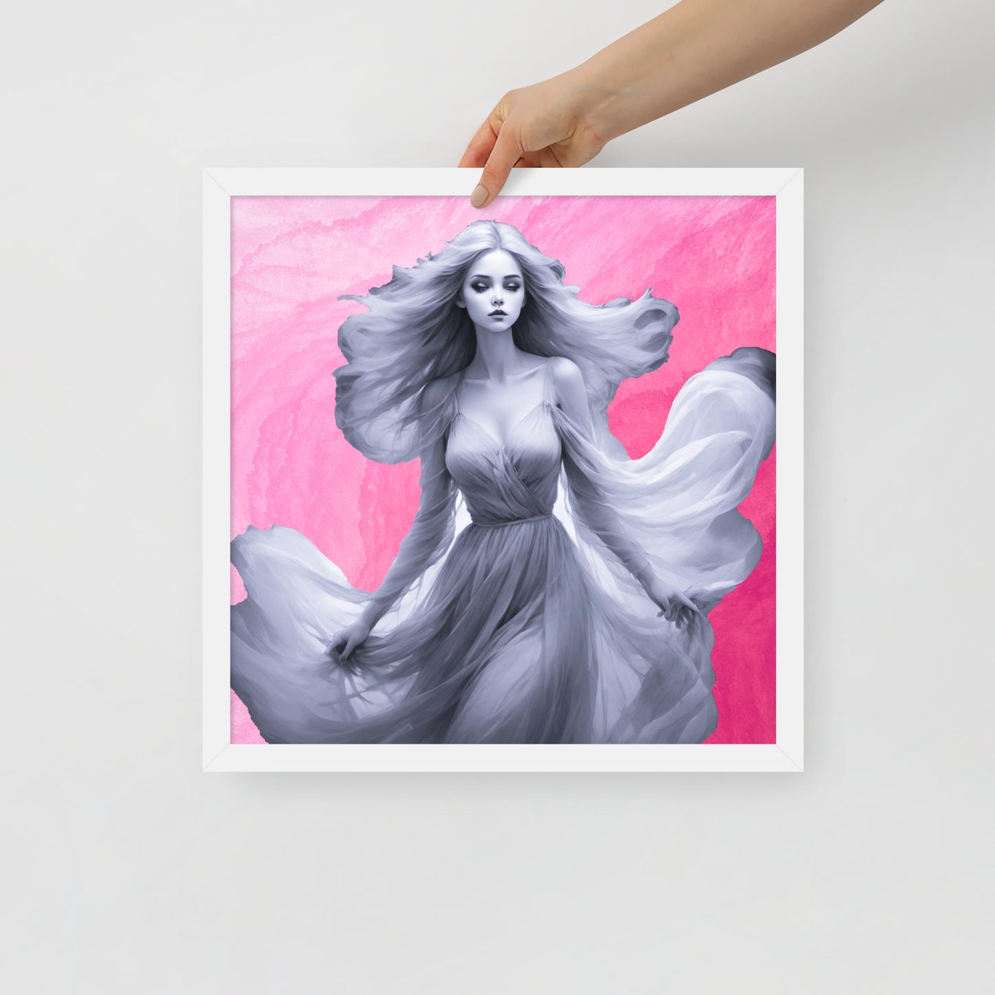 BW Marble V8 Framed Poster