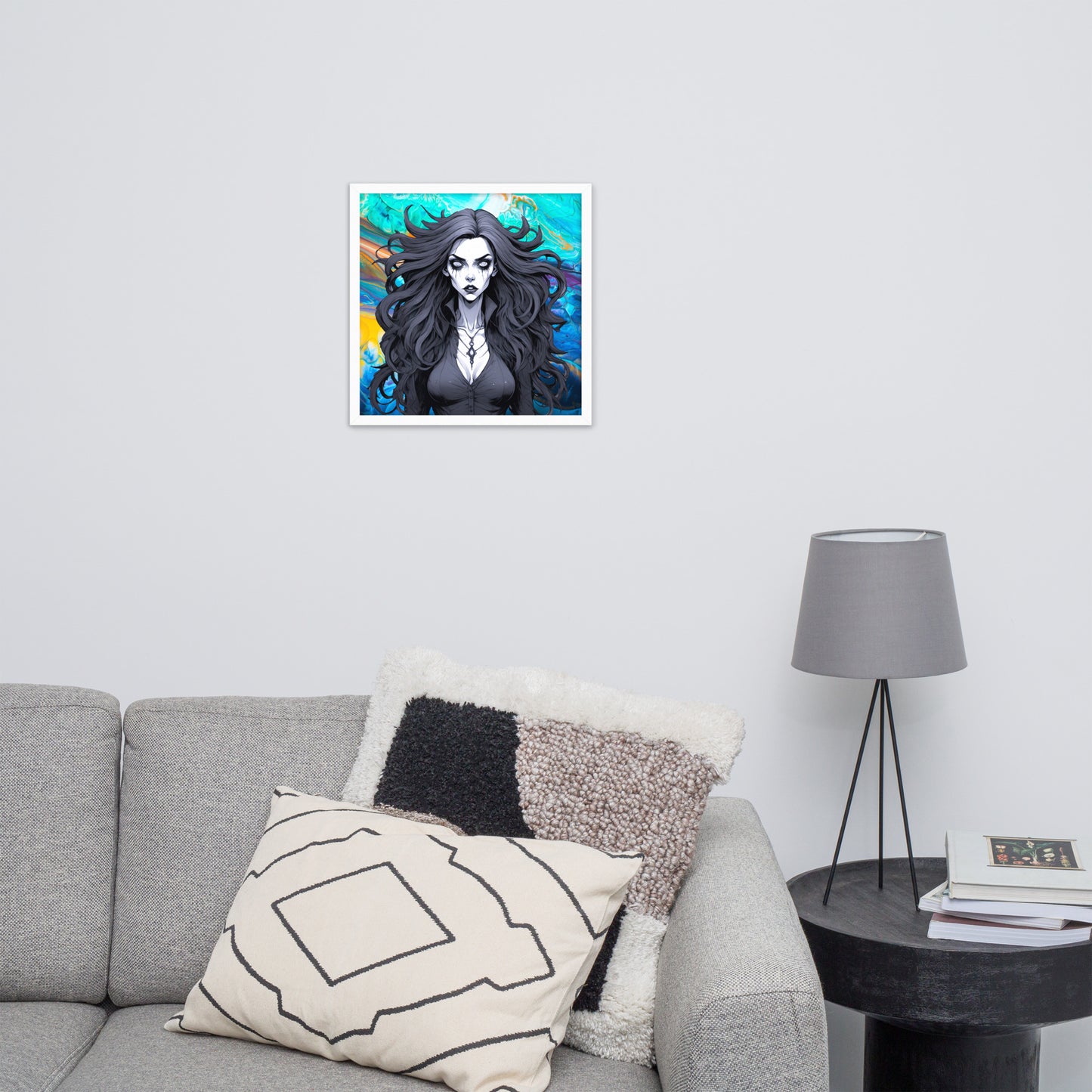 BW Marble V28 Framed Poster