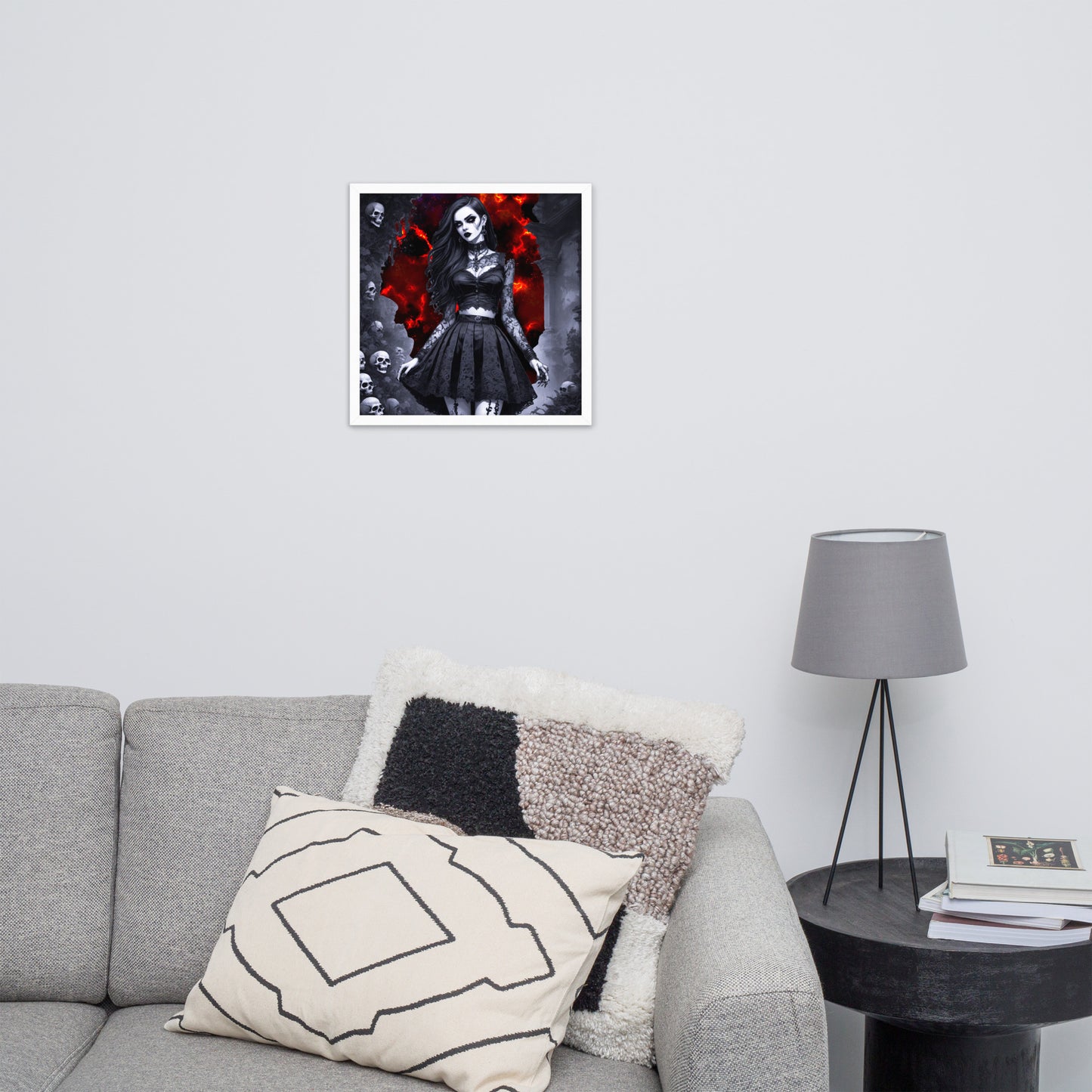 BW Marble V16 Framed Poster