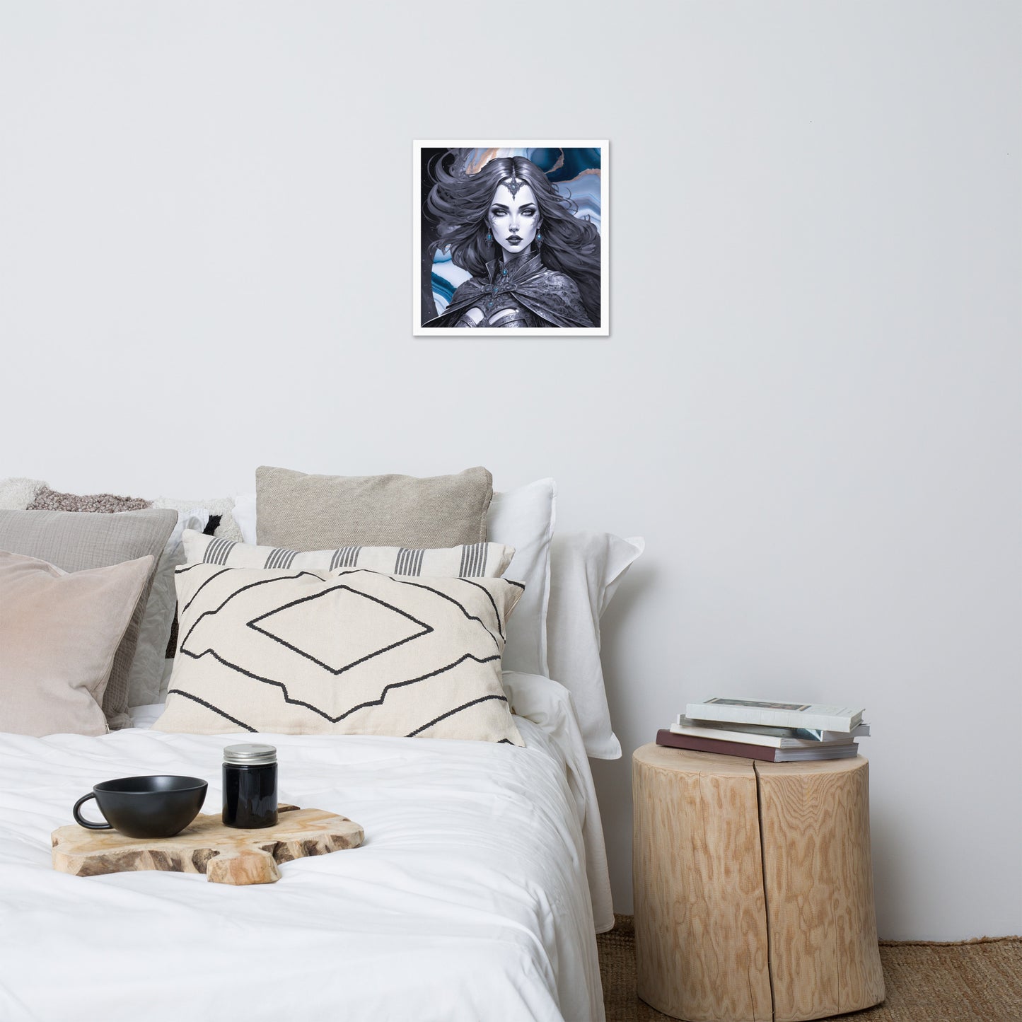 BW Marble V13 Framed Poster