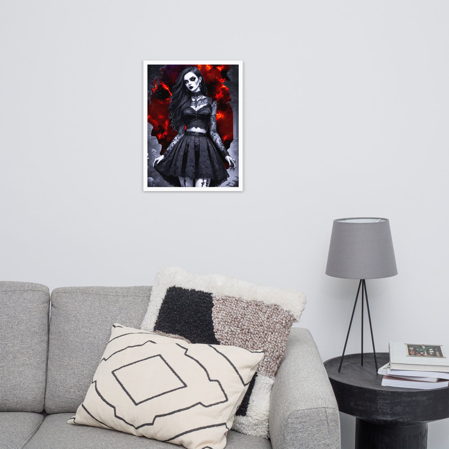 BW Marble V16 Framed Poster