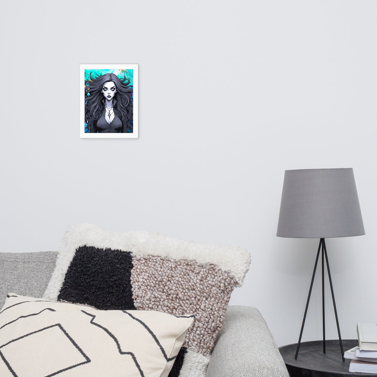 BW Marble V28 Framed Poster