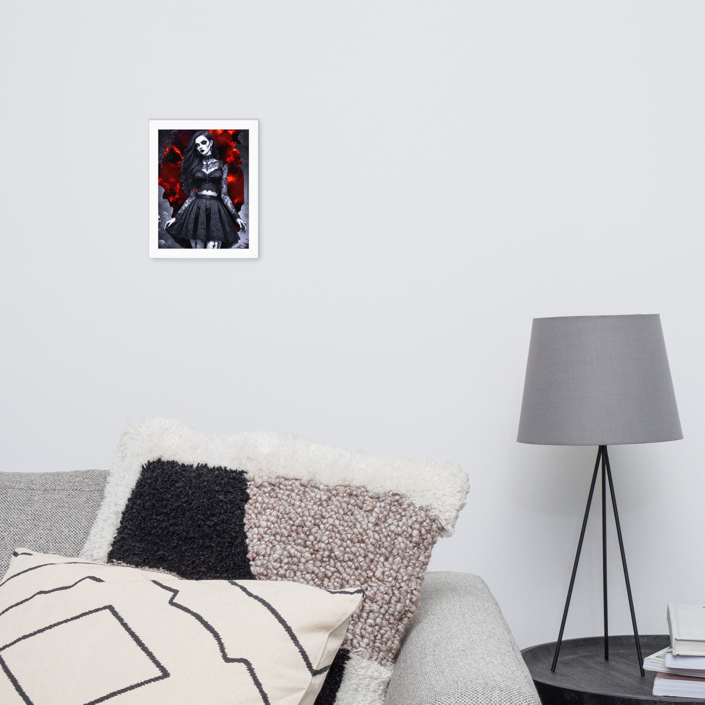 BW Marble V16 Framed Poster