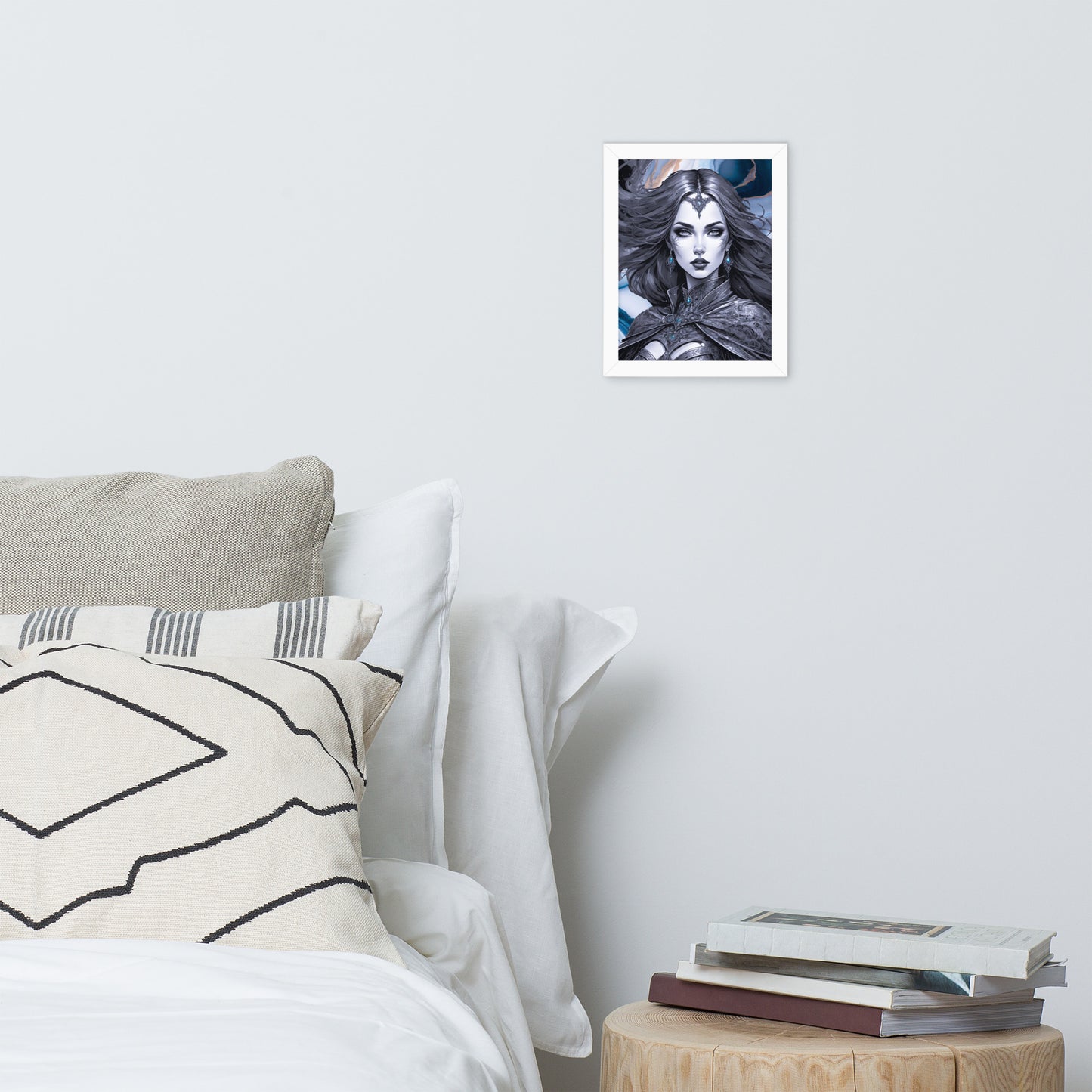 BW Marble V13 Framed Poster