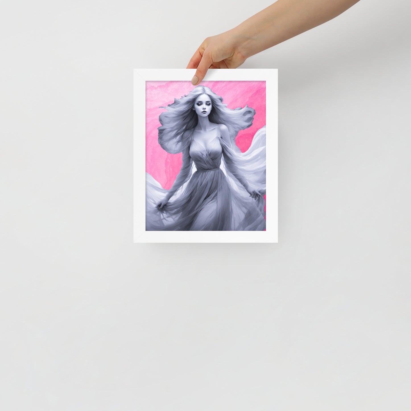 BW Marble V8 Framed Poster