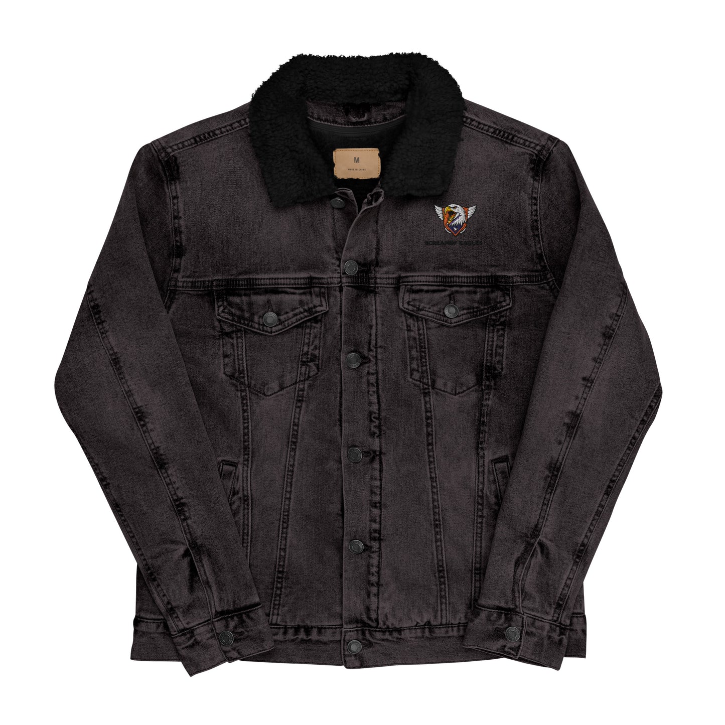 Screamin' Eagles Mech - Unisex denim sherpa jacket